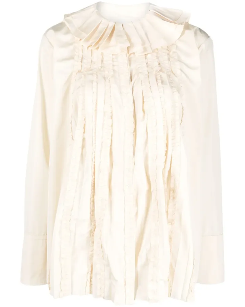 Jil Sander Hemd mit Rüschenkragen - Nude Nude