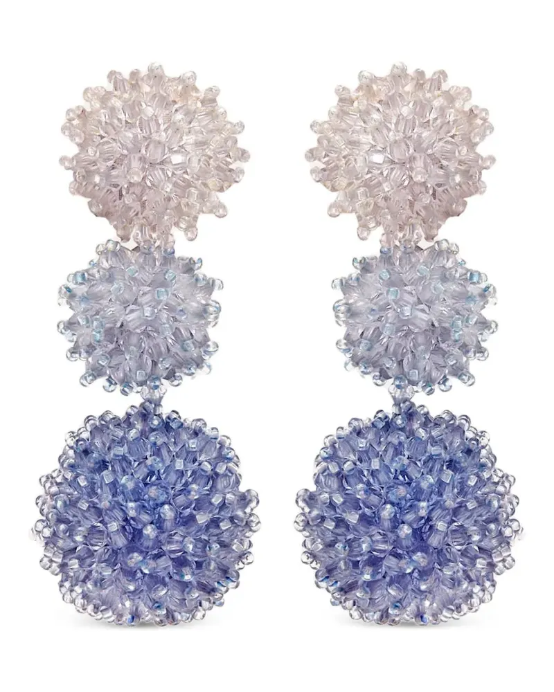 Oscar de la Renta Ohrringe mit Perlendetail - Blau Blau