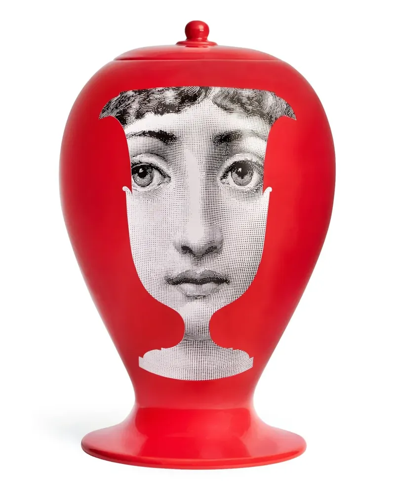 Fornasetti Sagome di Vasi Vase (30cm x 19cm) - Rot Rot