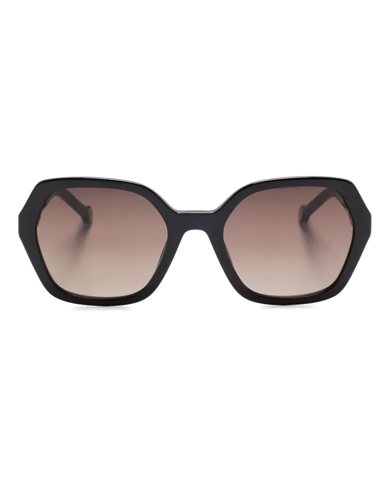 Carolina Herrera New York Sonnenbrille mit geometrischem Gestell - Schwarz Schwarz
