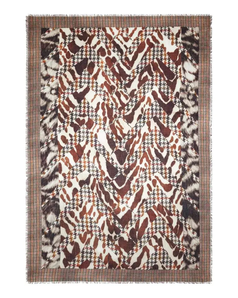 Pierre-Louis Mascia Euclides Schal mit Print - Braun Braun