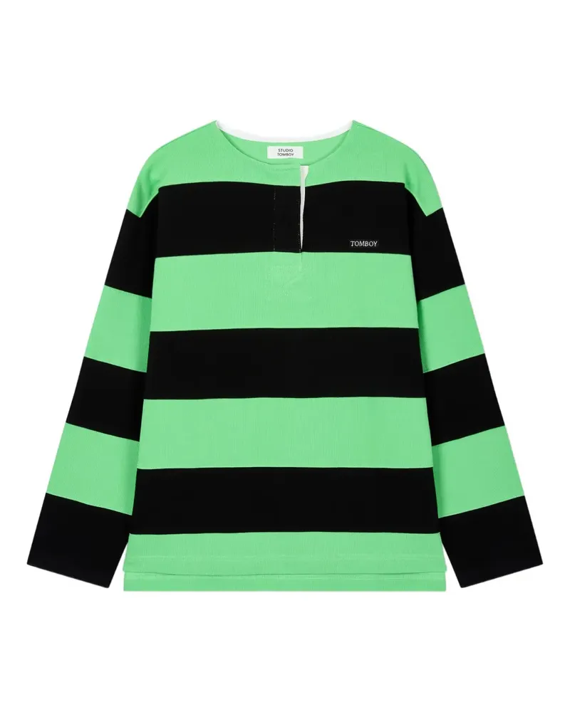 STUDIO TOMBOY stripe rugby sweatshirt - Schwarz Schwarz