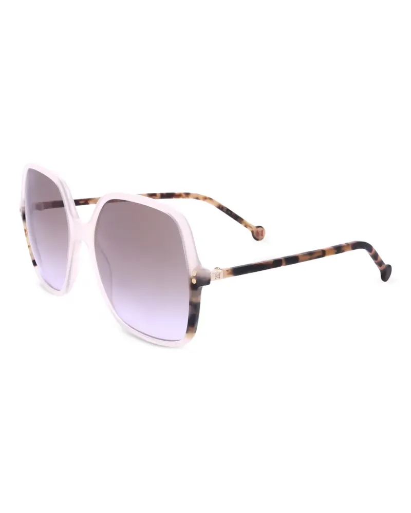 Carolina Herrera New York Sonnenbrille mit geometrischem Gestell - Weiß Weiß