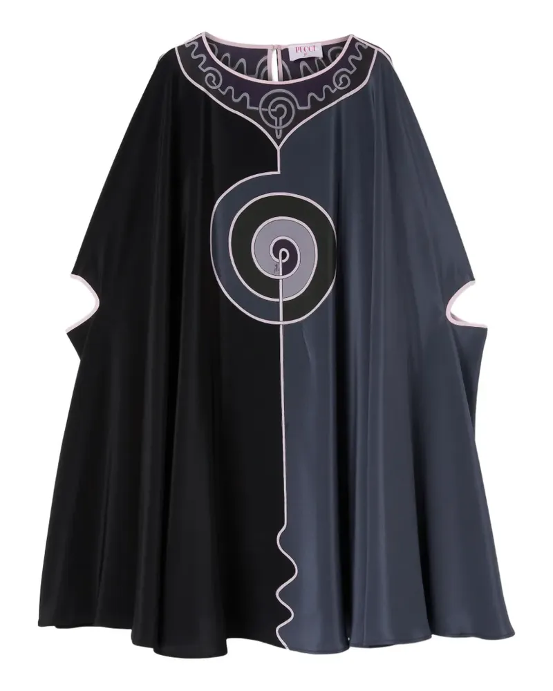 Emilio Pucci Astro-print cape mini dress - Schwarz Schwarz
