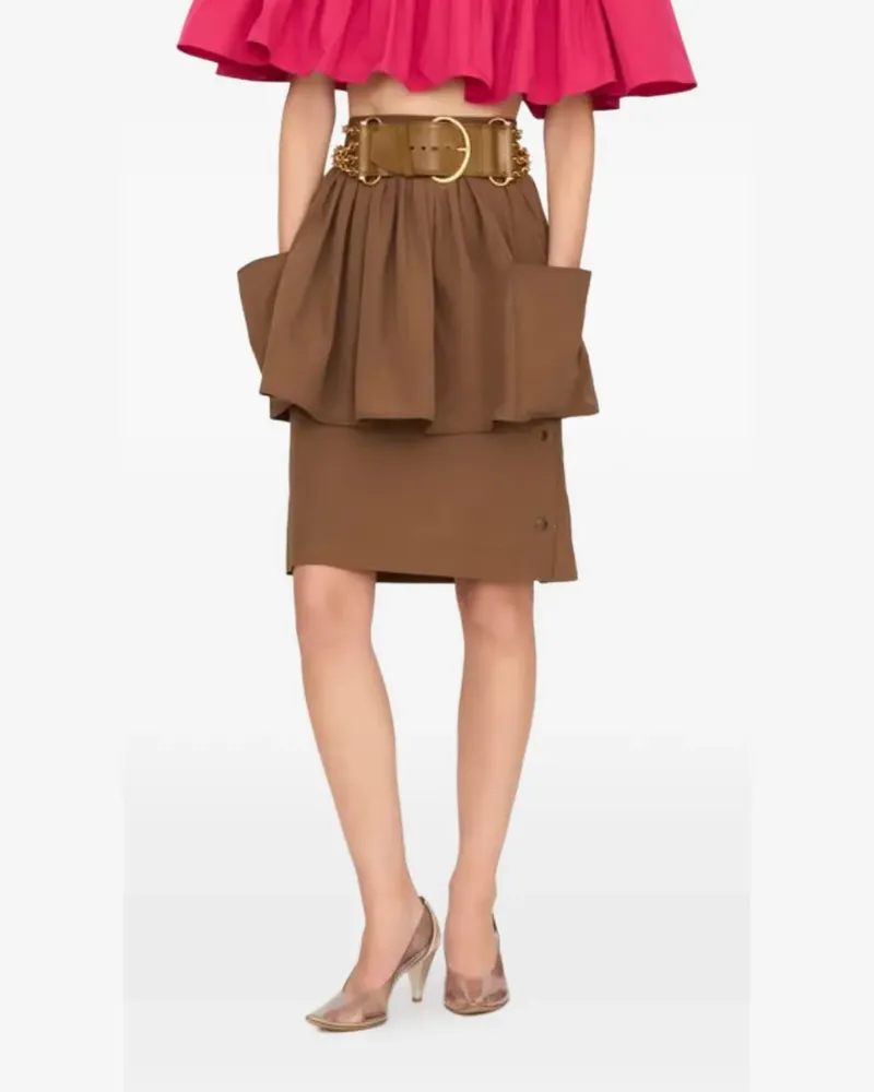 Chloé Minirock mit Taschen - Braun Braun