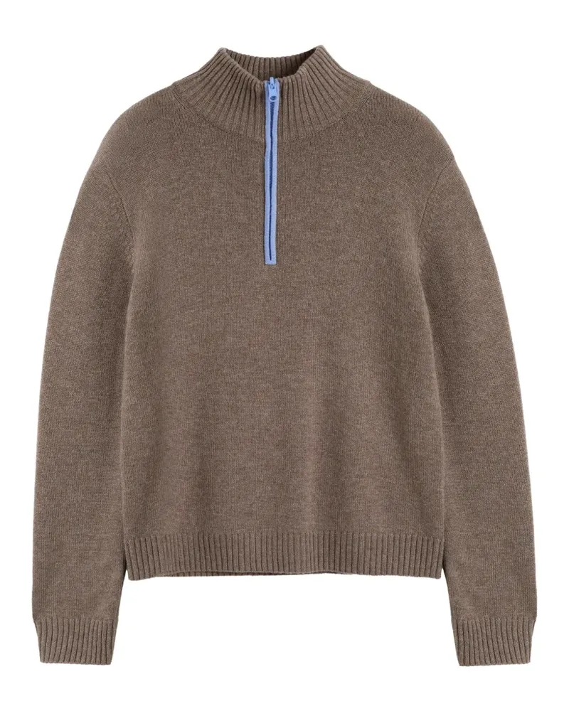 Chinti & Parker Pullover mit kurzem Reißverschluss - Braun Braun