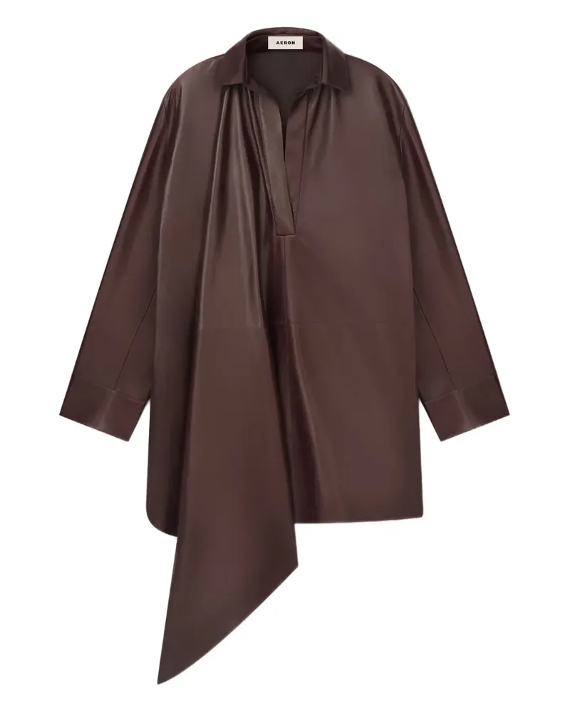 AERON Minikleid aus Leder - Braun Braun