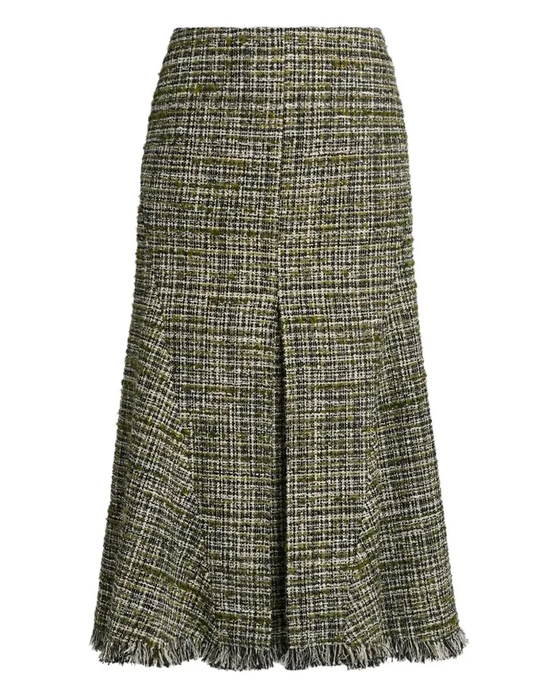 Erdem Midi-Bleistiftrock aus Tweed - Grün Grün