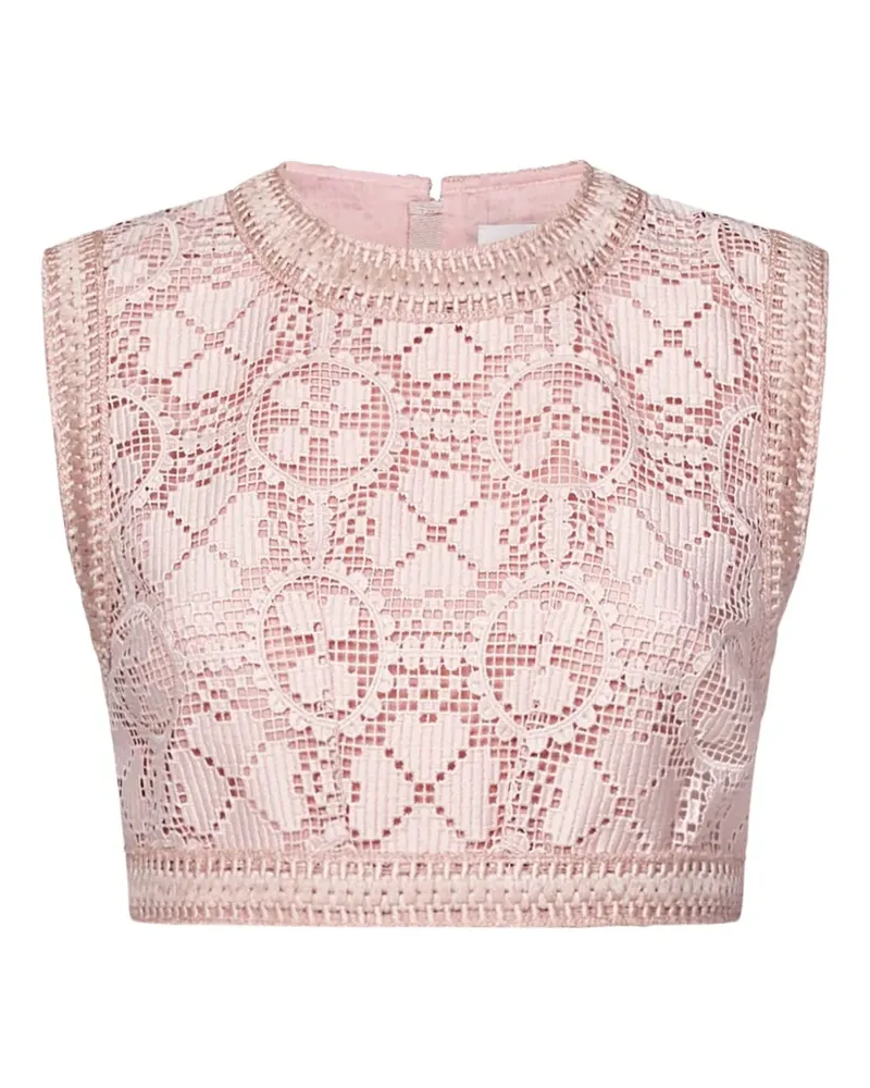 Giambattista Valli Gehäkeltes Spitzenoberteil - Rosa Rosa