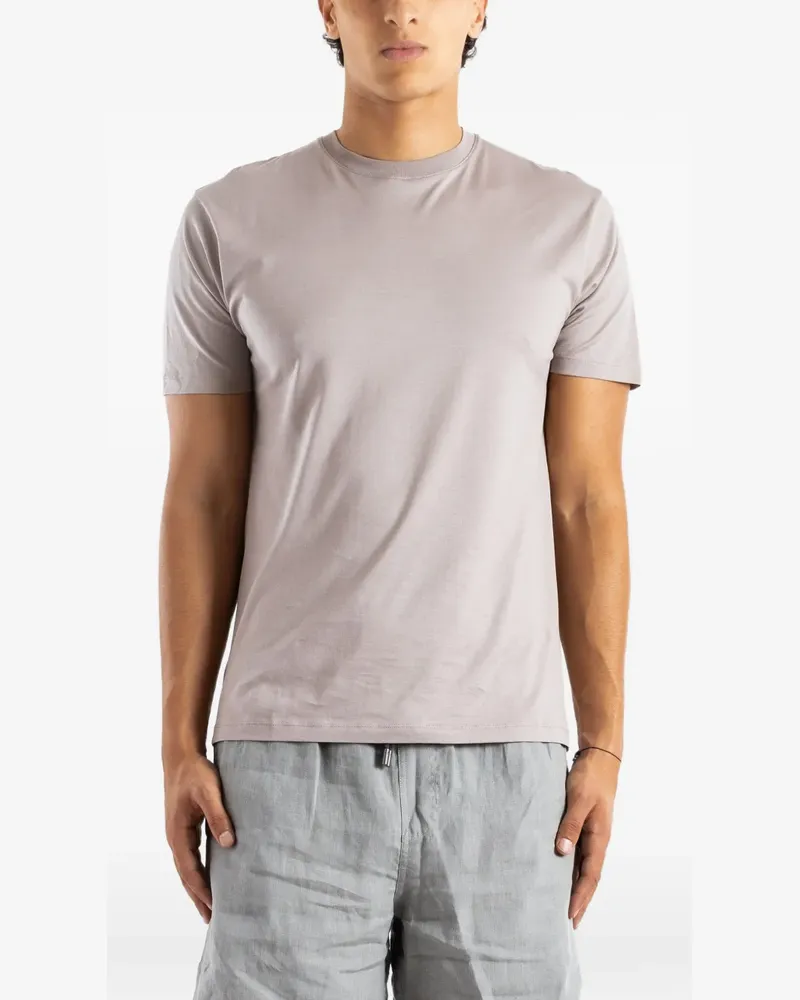 Handvaerk crew-neck short-sleeve T-shirt - Grau Grau