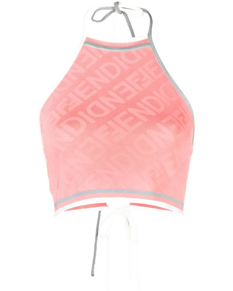 Fendi Klassisches Cropped-Top - Rosa Rosa
