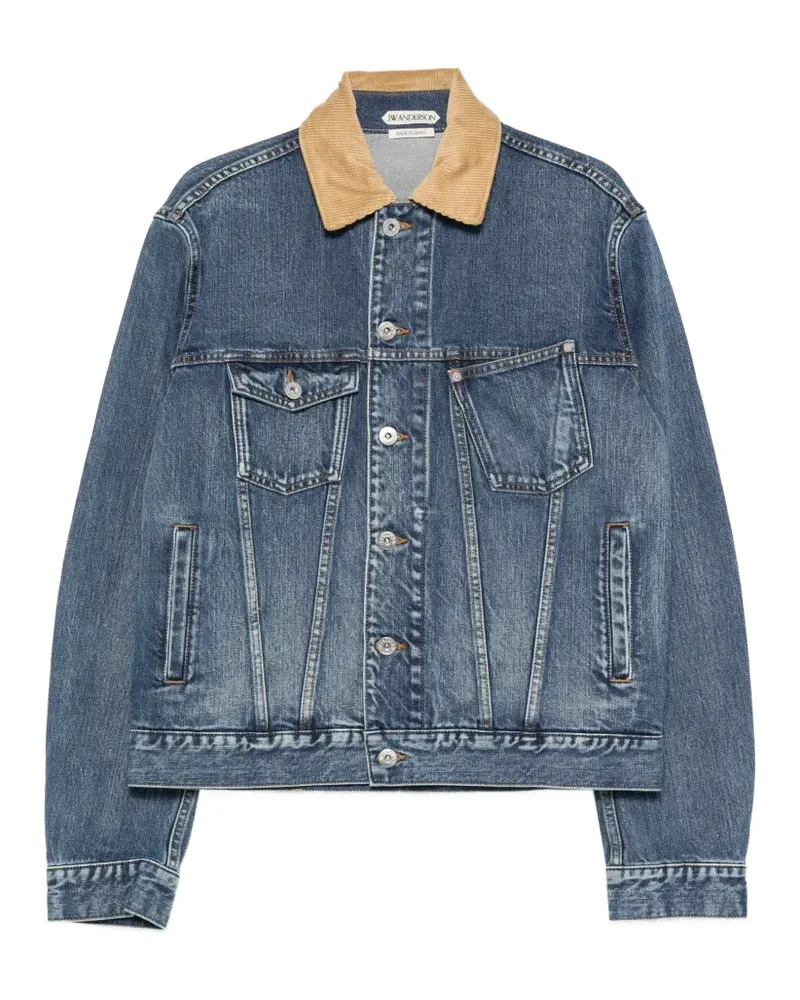 J.W.Anderson Jeansjacke mit Cordkragen - Blau Blau