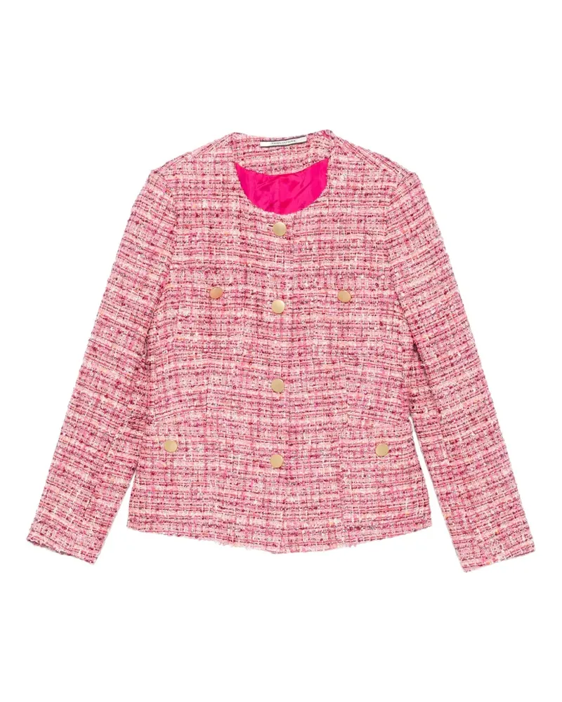 Tagliatore Tweed-Jacke mit goldfarbenen Knöpfen - Rosa Rosa