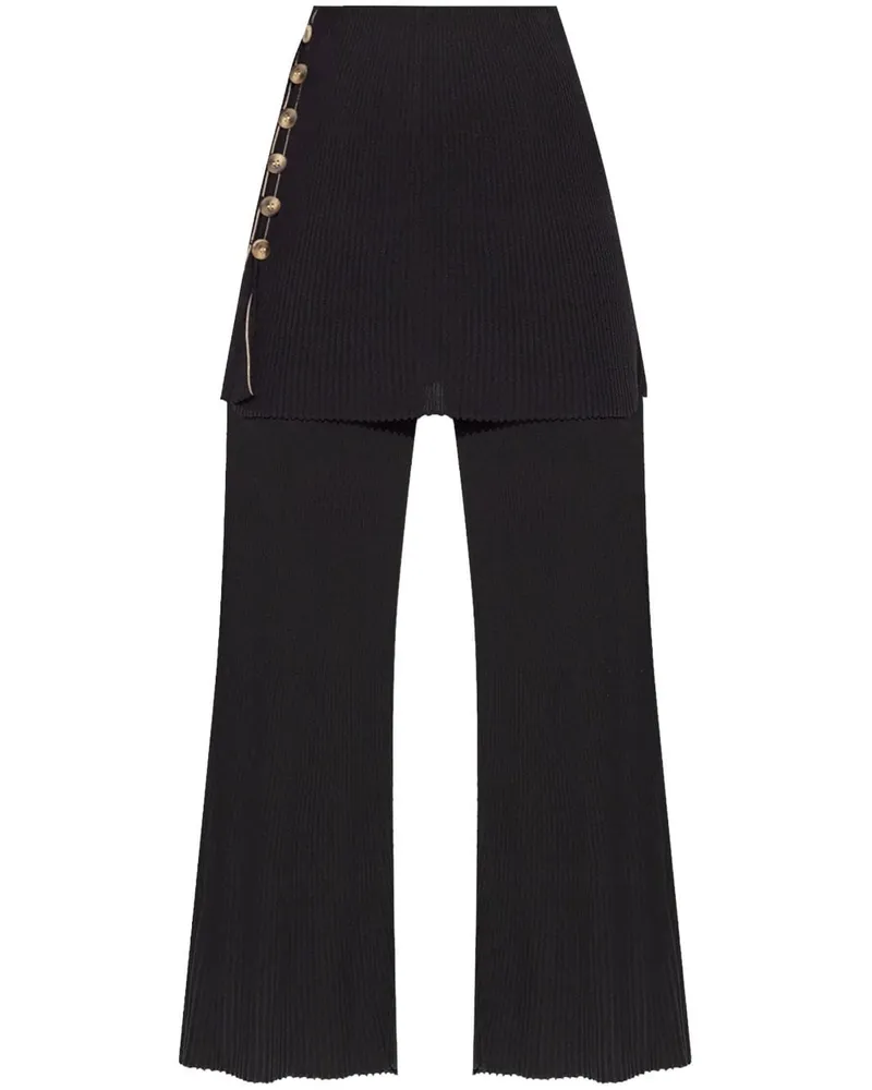 By Malene Birger Bolone Hose mit weitem Bein - Schwarz Schwarz