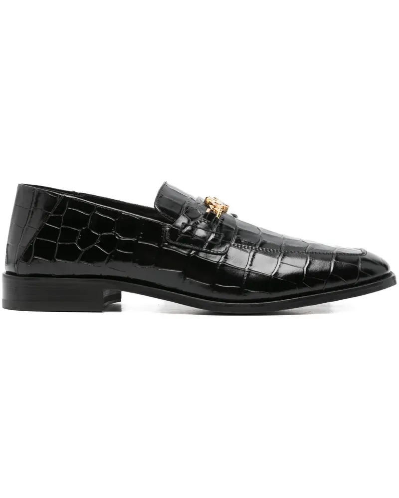 Amiri MA crocodile-embossed chain loafers - Schwarz Schwarz
