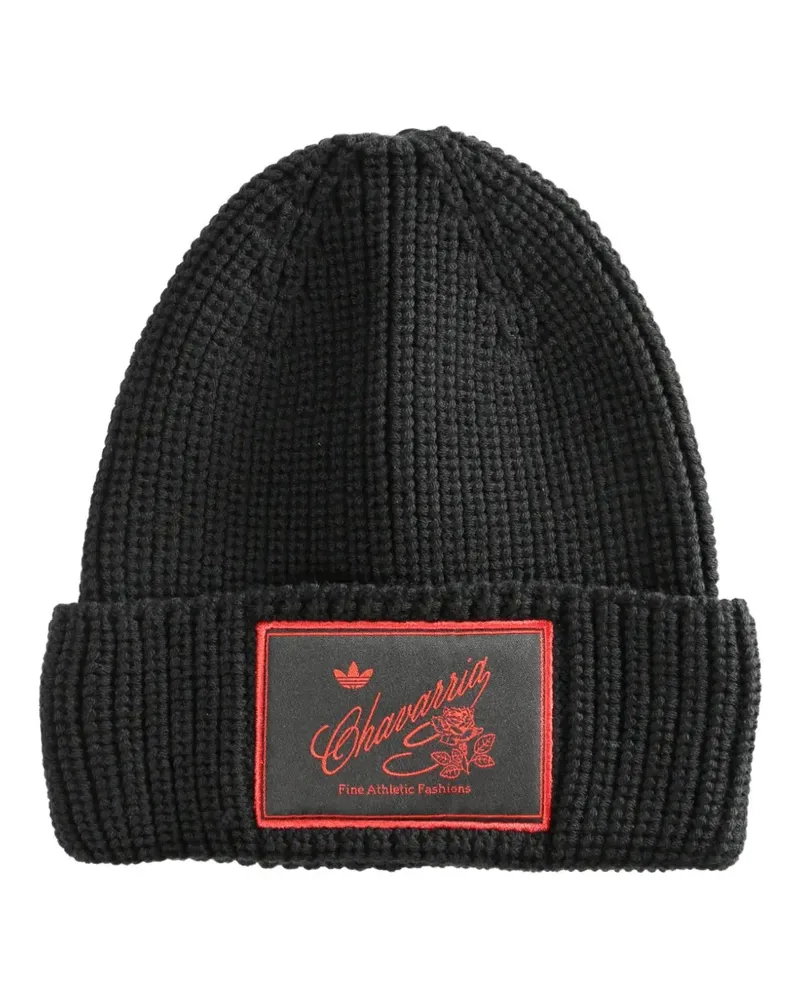 adidas textured patch beanie - Schwarz Schwarz