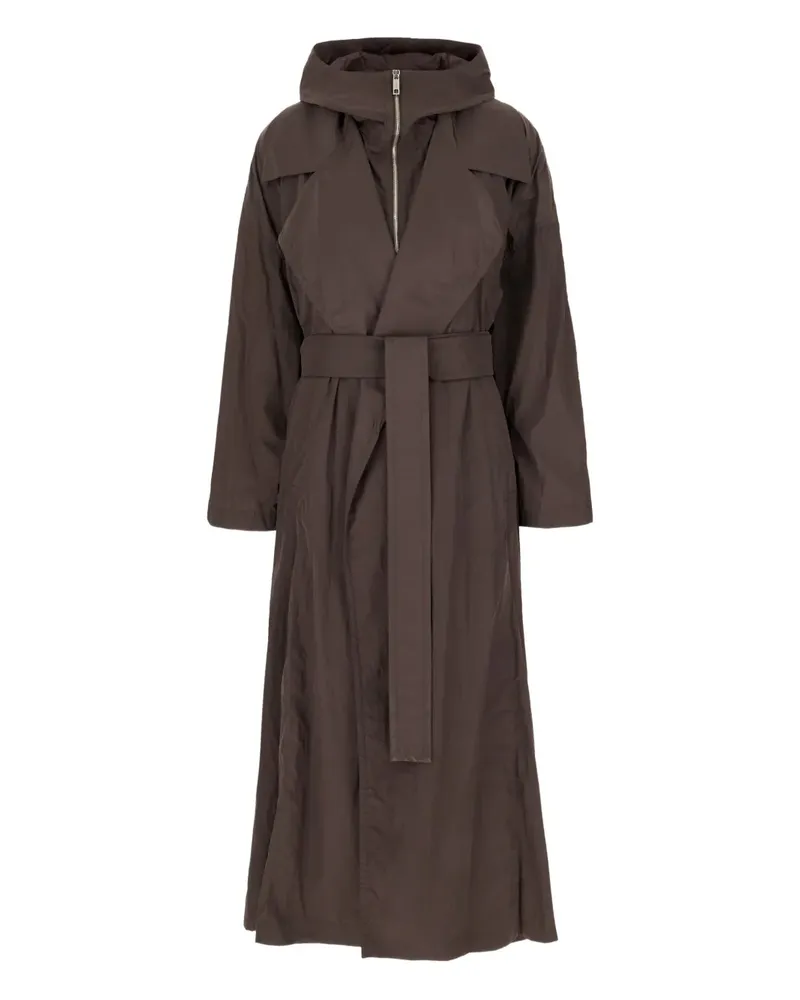 SPORTMAX hooded belted trench coat - Braun Braun