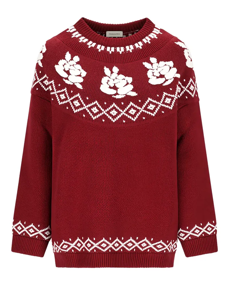 Magda Butrym Pullover mit Blumenmuster - Rot Rot