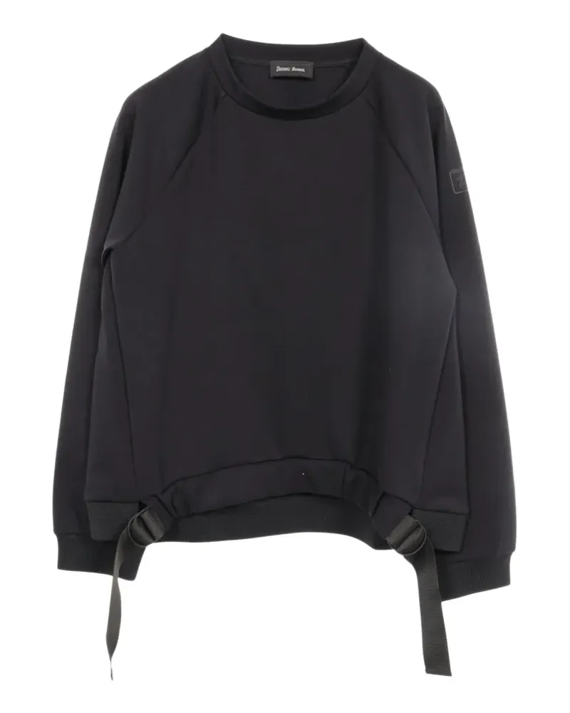 Herno 2020s Laminar Pullover mit Schnallenriemen - Schwarz Schwarz