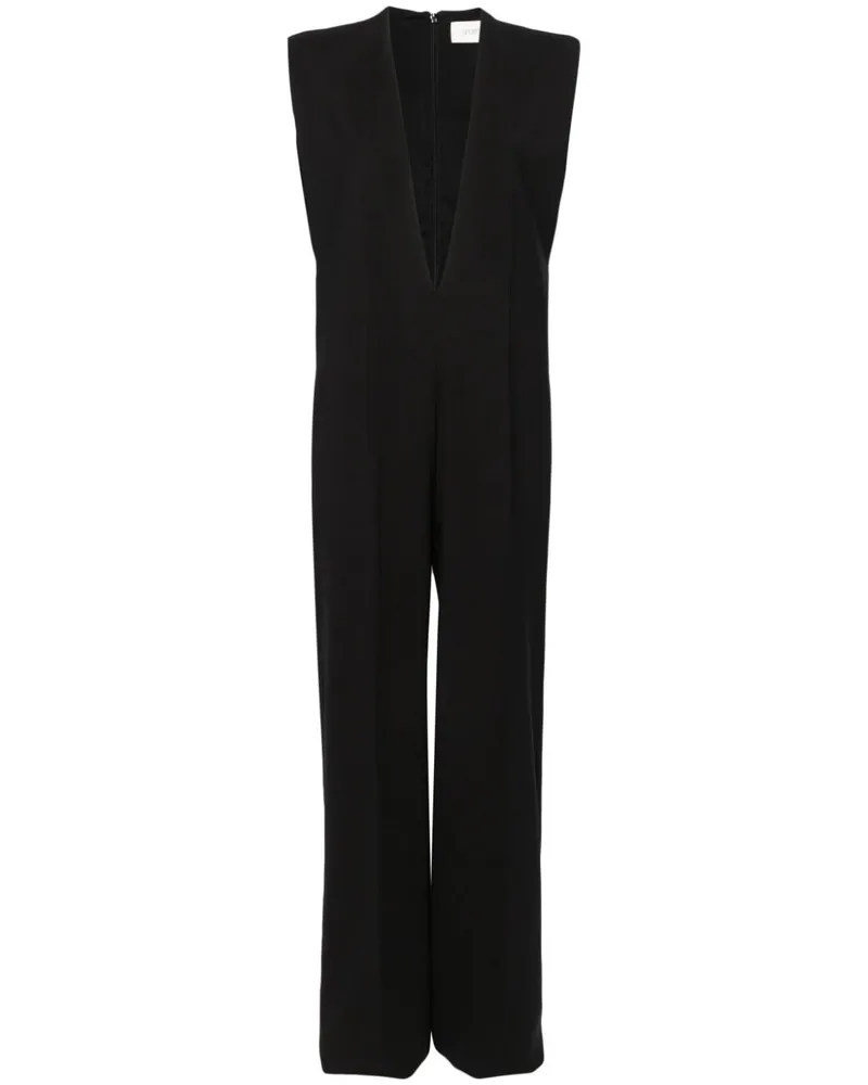 SPORTMAX Colibri Jumpsuit mit V-Ausschnitt Schwarz