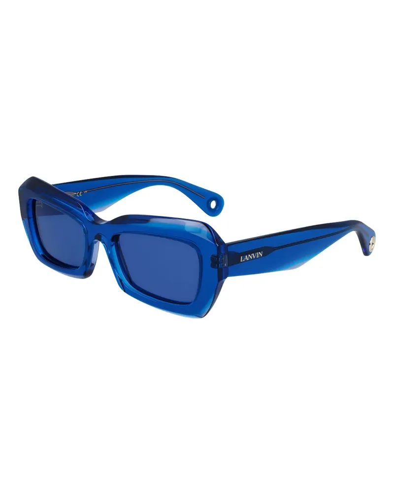 Lanvin Sonnenbrille mit geometrischem Gestell - Blau Blau