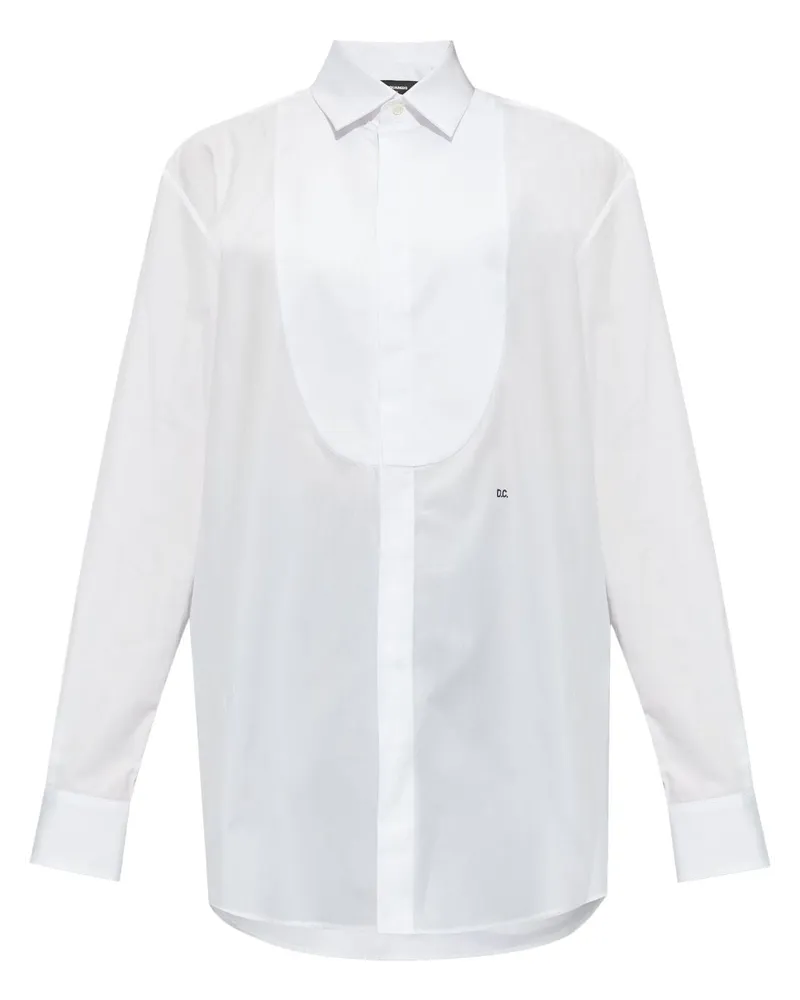 Dsquared2 Hemd mit Latz - Weiß Weiß