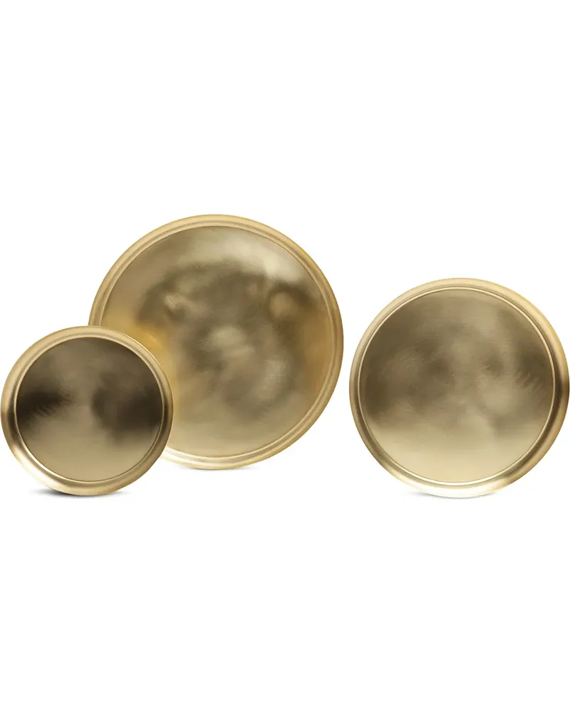 Michael Verheyden Dreiteiliges Serviertablett-Set - Gold Gold