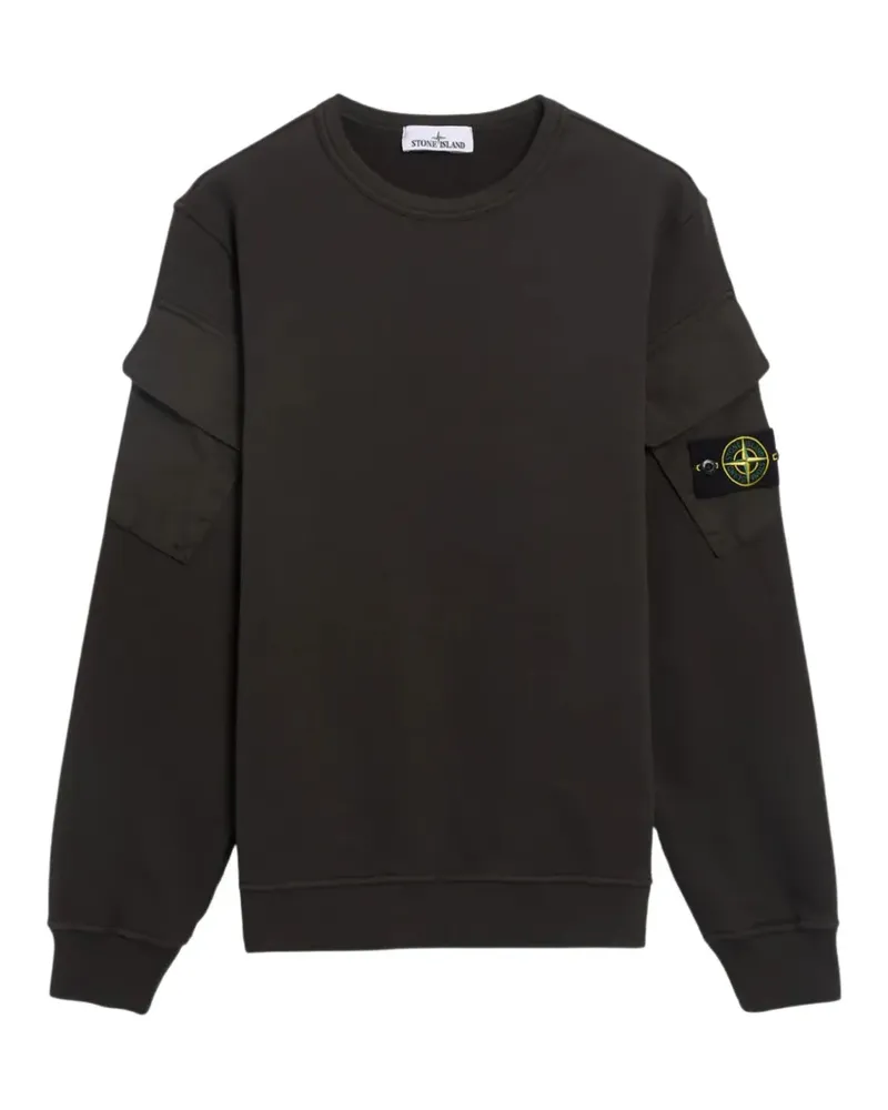 Stone Island logo-patch cotton sweatshirt - Grau Grau