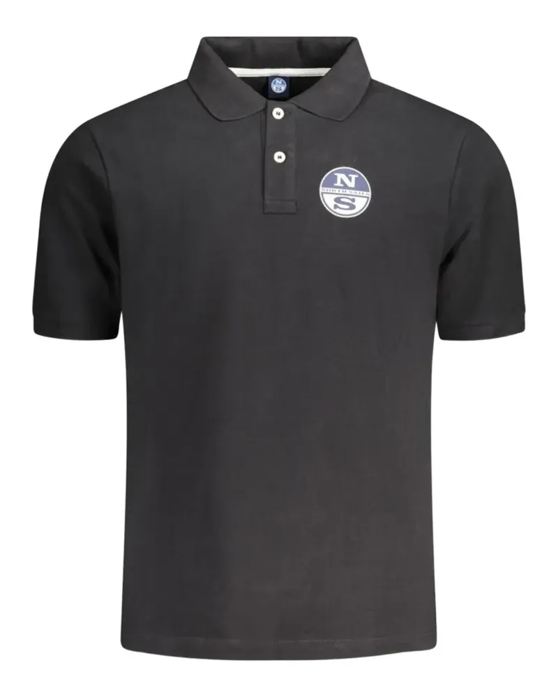 North Sails logo-patch polo shirt - Schwarz Schwarz