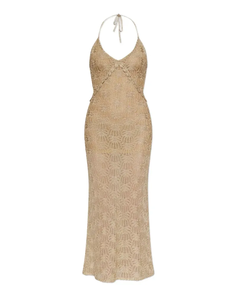 LoveShackFancy Vreya Midikleid aus Häkelstrick - Gold Gold