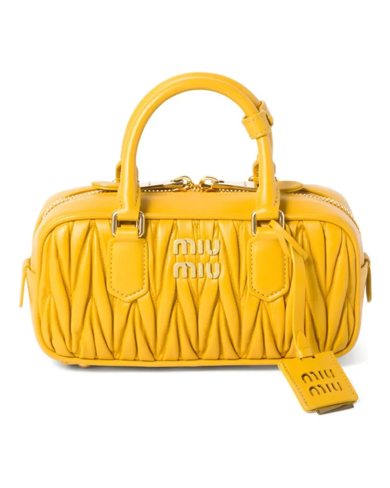 Miu Miu Schultertasche aus Matelasse-Leder - Gelb Gelb