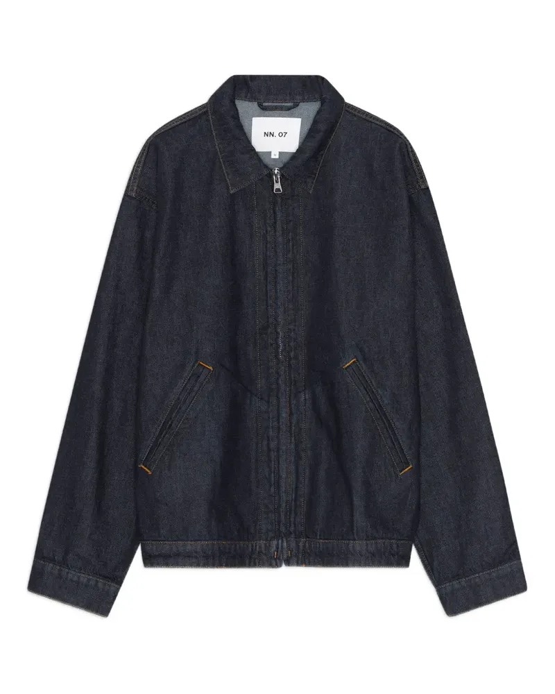 NN 07 Hemdjacke mit Reißverschluss - Blau Blau