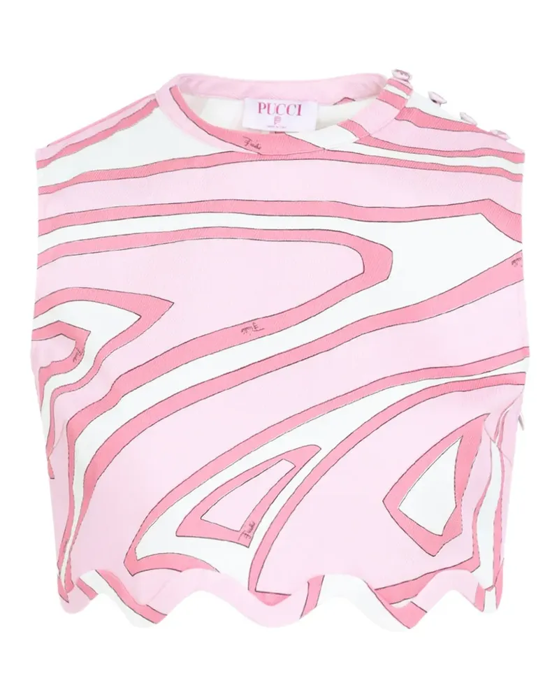 Emilio Pucci Oberteil mit Marmo-Print - Rosa Rosa