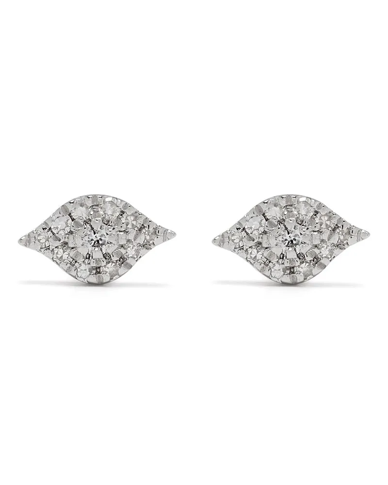 DJULA 18kt Eye Weißgoldohrringe mit Diamanten - Silber Silber