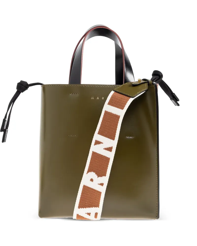 Marni Shopper in Colour-Block-Optik - Grün Grün