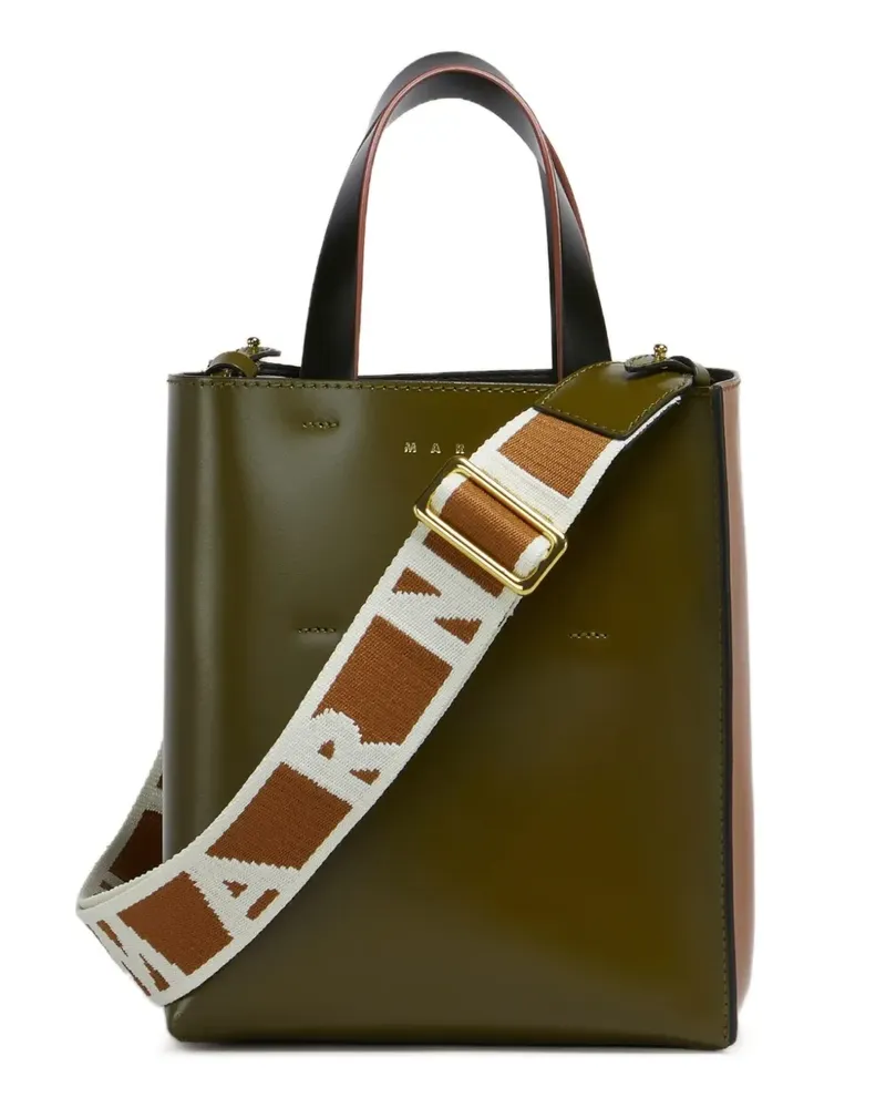 Marni Shopper in Colour-Block-Optik - Grün Grün