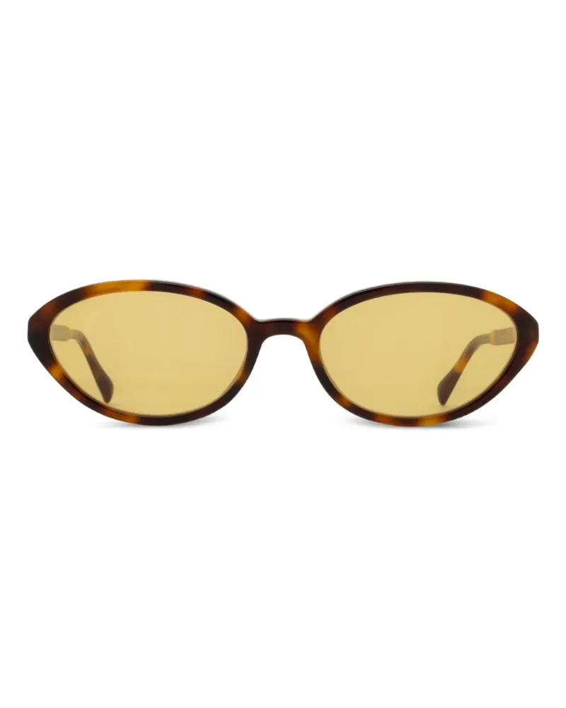 Mykita Ovale Sonnenbrille in Schildpattoptik - Braun Braun