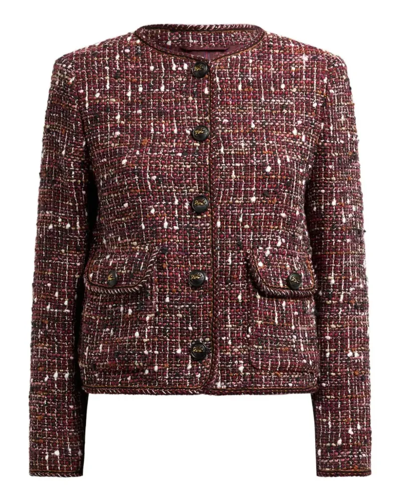 Etro tweed-construction jacket - Rot Rot