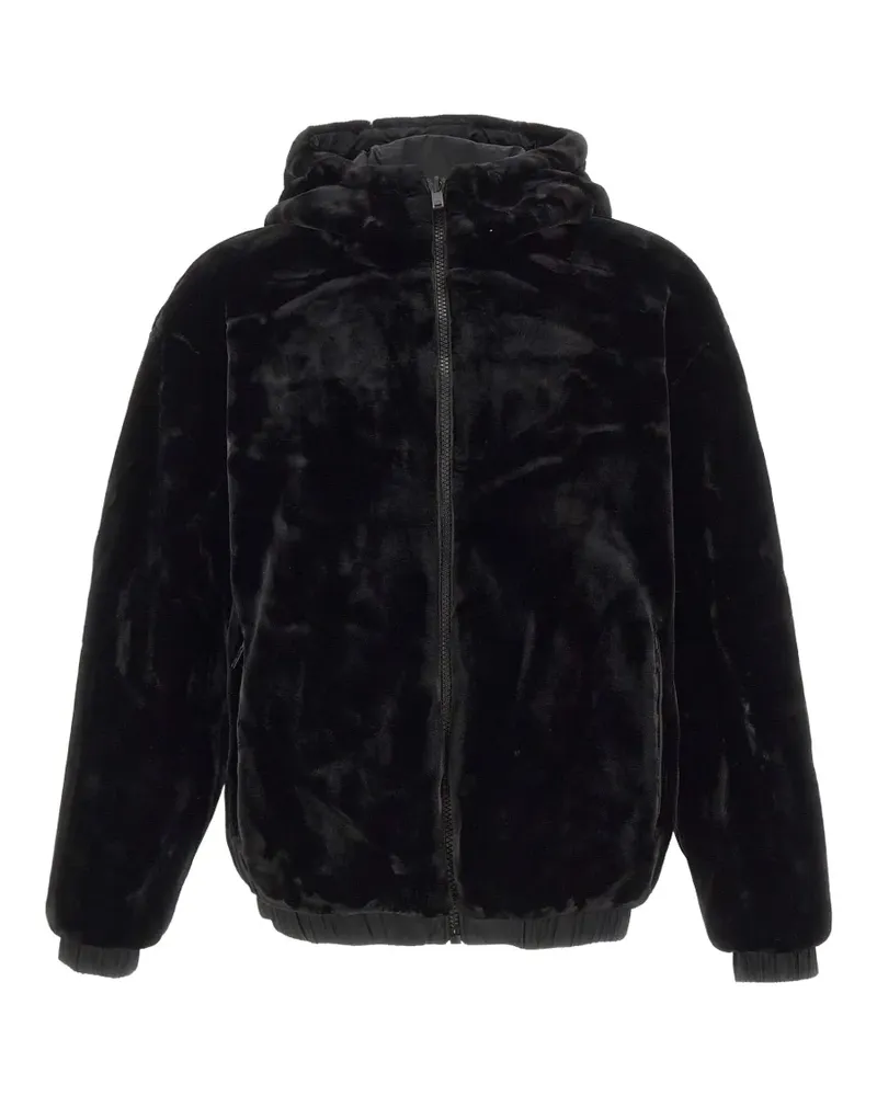 Moose Knuckles Borden Mono Bunny Jacke aus Faux Fur - Schwarz Schwarz