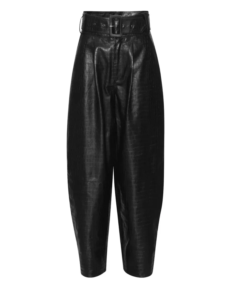 ROTATE Birger Christensen Hose mit Gürtel - Schwarz Schwarz