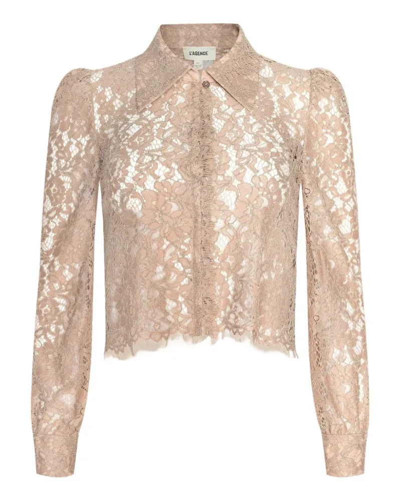 L'Agence Anita lace blouse - Nude Nude