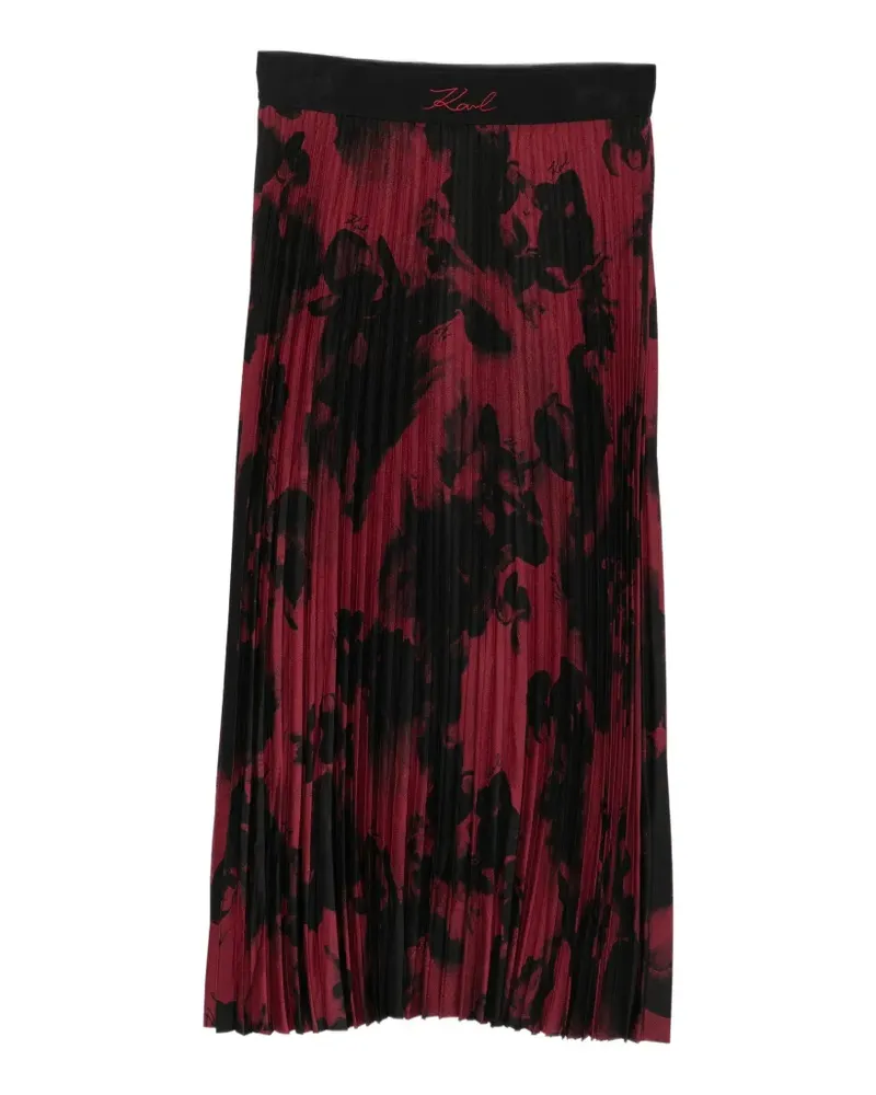 Karl Lagerfeld Faltenrock mit Blumenprint - Rot Rot