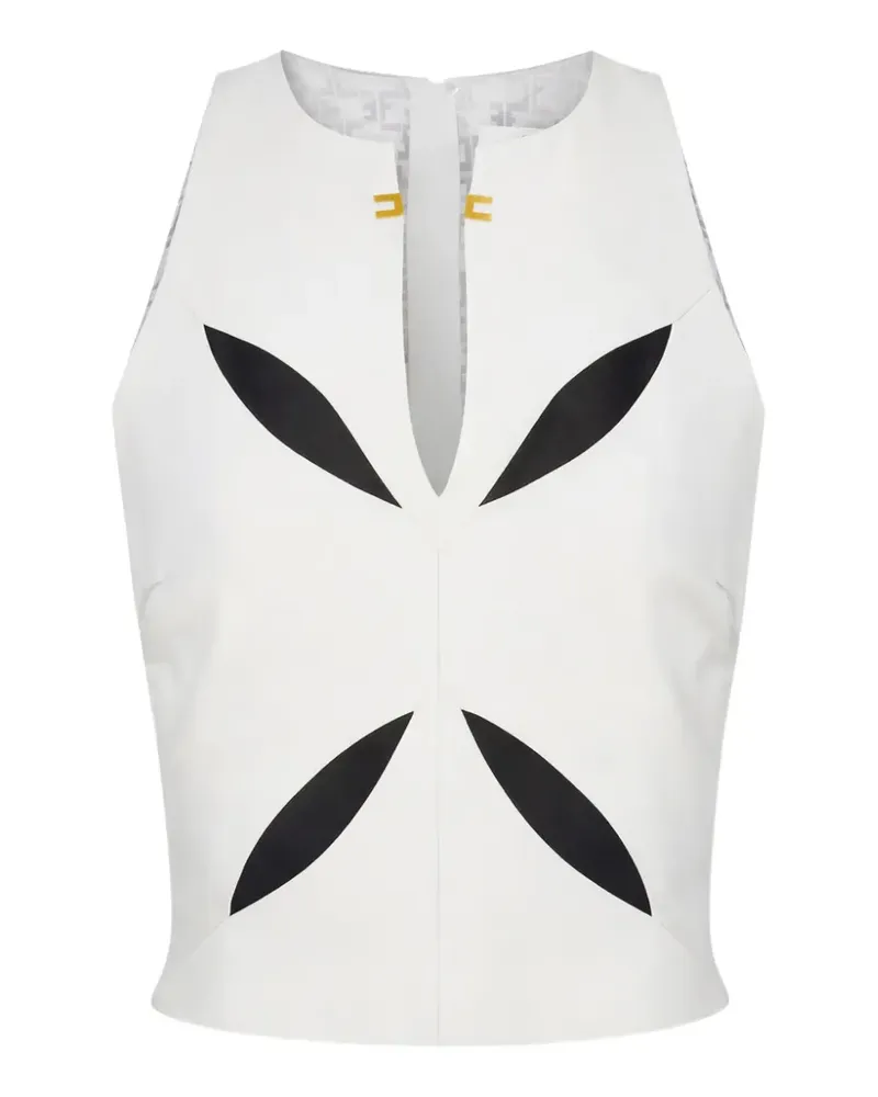 Elisabetta Franchi Ärmeloses Oberteil - Weiß Weiß