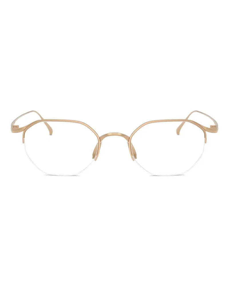 Giorgio Armani geometric-frame glasses - Gold Gold