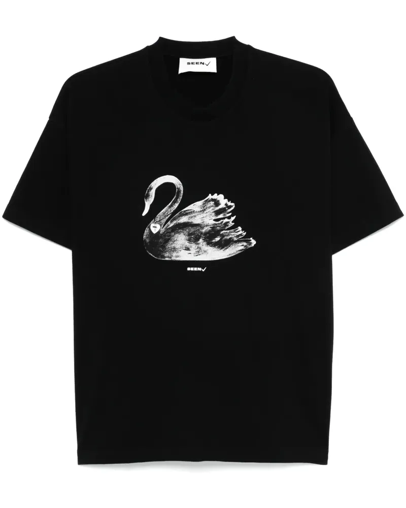 Seen Users Black Swan T-Shirt - Schwarz Schwarz