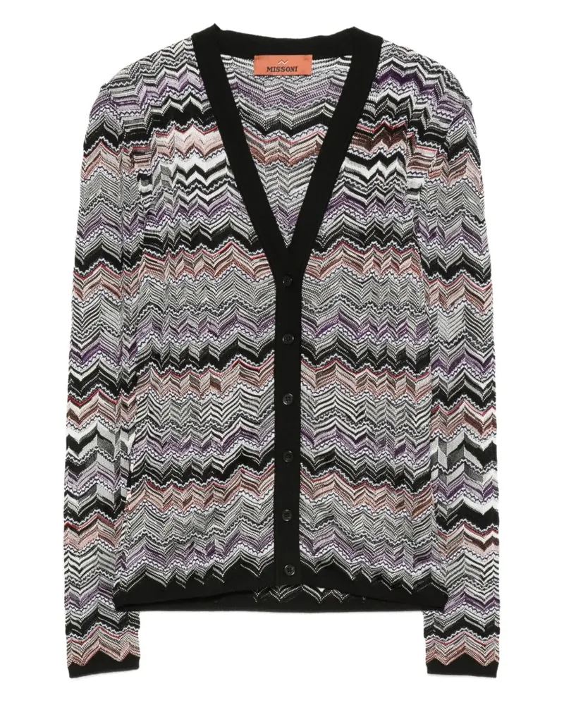 Missoni Cardigan mit Zickzackmuster - Schwarz Schwarz