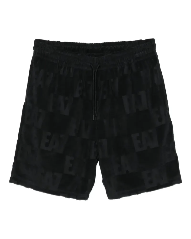 EA7 pattern shorts - Schwarz Schwarz