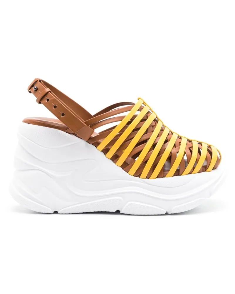 Sarah Chofakian Wedge-Sandalen mit Riemen 95mm - Braun Braun