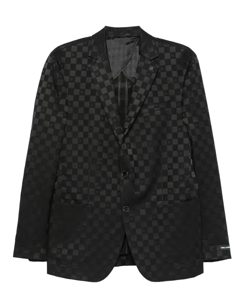 Karl Lagerfeld Smart check-pattern blazer - Schwarz Schwarz