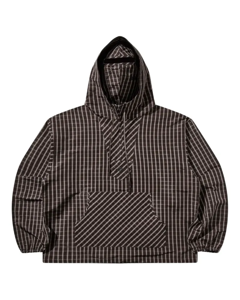 Umbro Kapuzenjacke mit Karomuster - Braun Braun